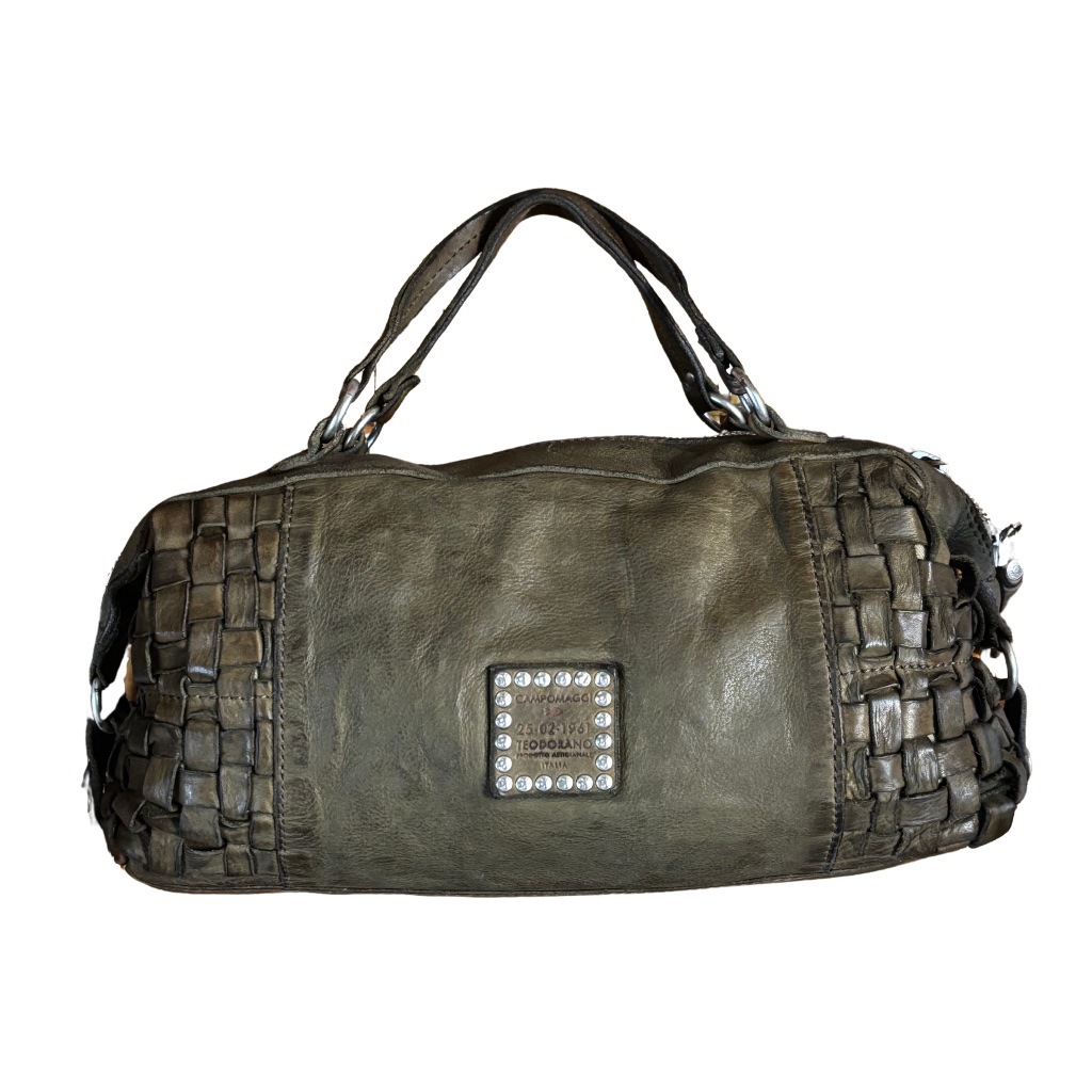 Campomaggi Woven Bag In Verde Militaire